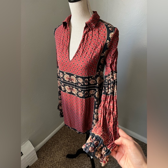 Free People Changing Times Boho Top size xsmall - Picture 5 of 14